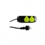 Alargador de corriente REV 0512467555 1,4 m 2 tomas de corriente AC para exterior negro verde