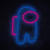 Lámpara LED de neón decorativa MANTA SNL27BLT Style Neon Lights ASTRONAUT, lámpara LED de acento de mesa y pared lista para enchufar
