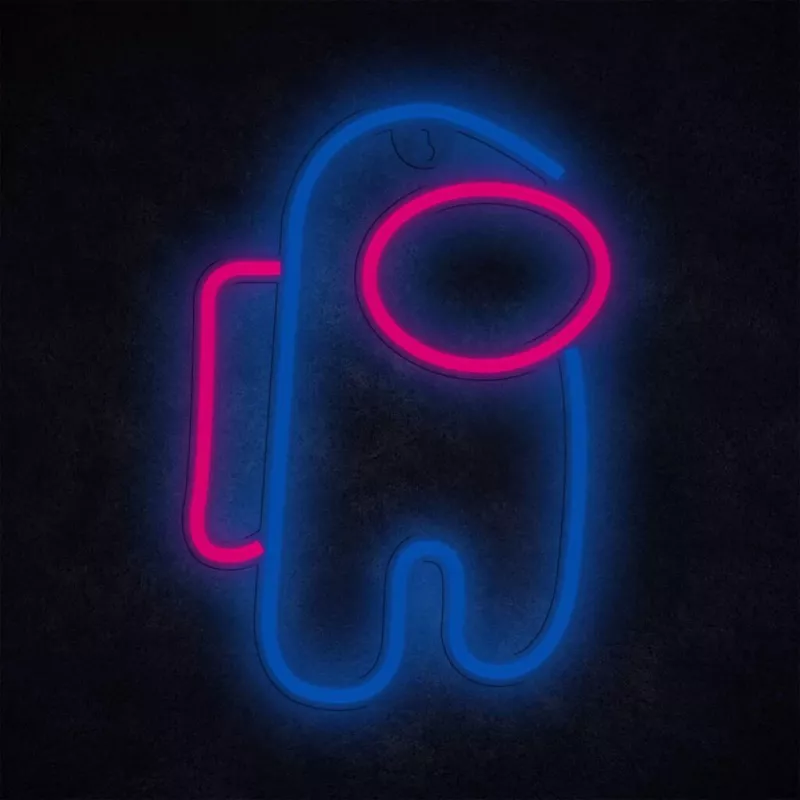 Lámpara LED de neón decorativa MANTA SNL27BLT Style Neon Lights ASTRONAUT, lámpara LED de acento de mesa y pared lista para enchufar