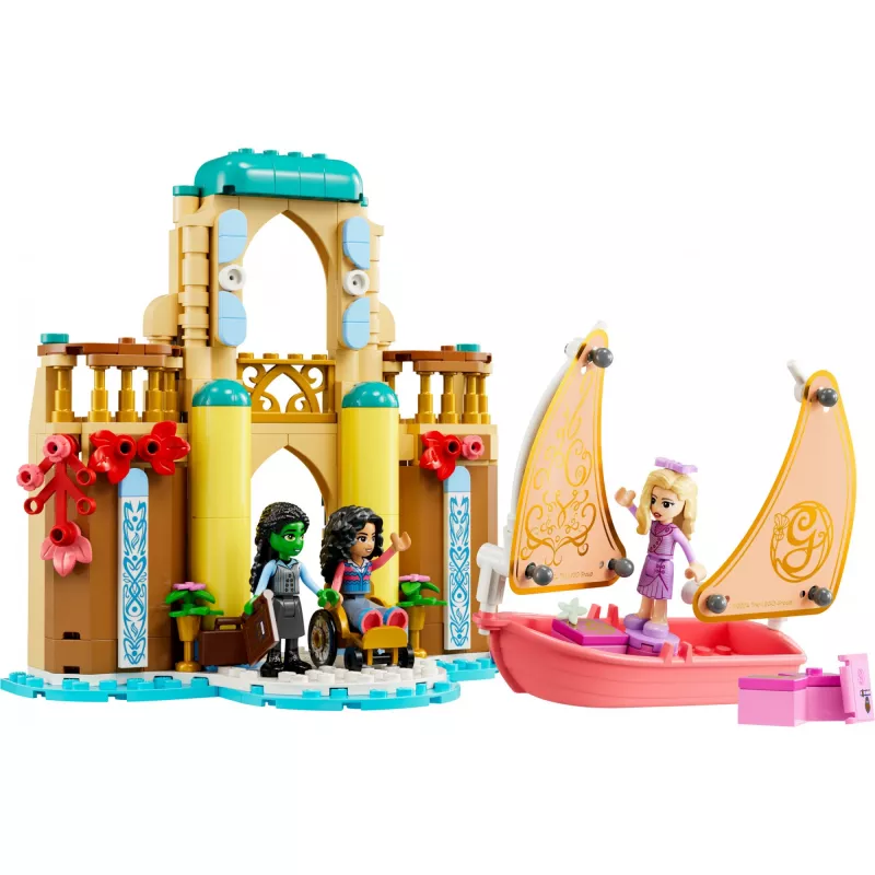 Set de construcción LEGO 75681 con minifiguras de Wicked, Glinda, Elphaba, Nessarose y Shiz Universidad