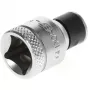 Gedore 1973312 adaptador de puntas, cuadrado de 3/8″ a hexagonal de 1/4″, cromado
