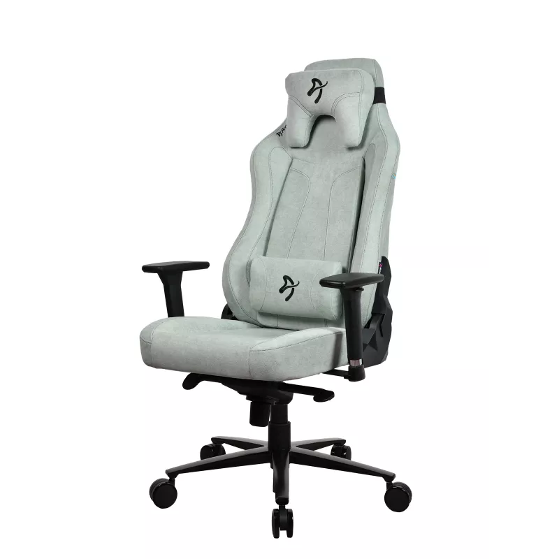Silla gaming Arozzi Vernazza SoftFabric Pearl Verde – asiento gaming ergonómico, tejido suave