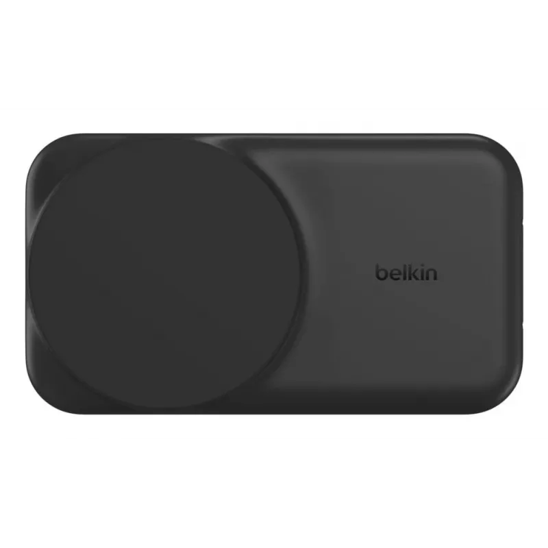 Belkin UltraCharge soporte de carga inalámbrica plegable 2 en 1 Qi2 de 25 W, negro (WIZ038KQBK)