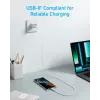 Cable USB-C a USB-C Anker Innovations 322 nailon 0,9M 60W blanco - cable - digital/datos (A81F5G21)