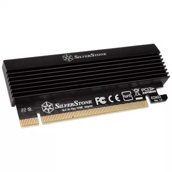 Adaptador M.2 PCIe x4 con disipador SILVERSTONE SST-ECM23 — M.2 NVMe a PCIe x4 (con refrigeración activa)