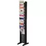Revistero Paperflow 278N.01, carcasa de metal, negro mate, 300×385×1620 mm