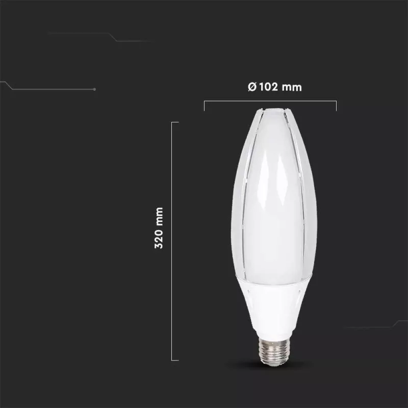 Lámpara LED V-TAC VT-260 chip SAMSUNG 60W E40 4000K 6500lm (SKU 21187) blanco