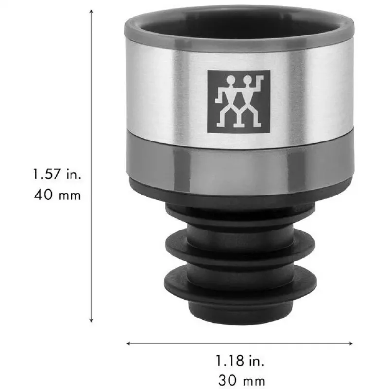 Bomba de conservación de vino ZWILLING Fresh & Save 36802-000-0 — gris, plástico, 40 mm de altura, 3 cm de diámetro