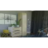 Armario ropero Topeshop SD-50 SON KPL 5 baldas 1 puerta roble