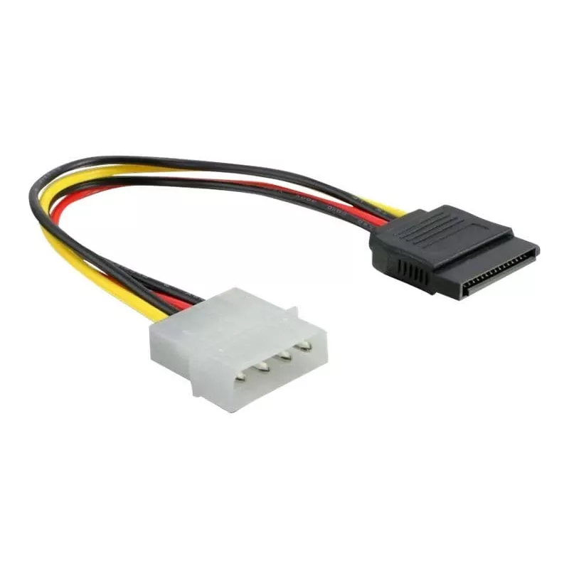 Cable de alimentación SATA HDD DeLOCK B40160100 4-Pin conector macho recto 0,12 m