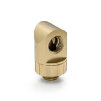 Conector Giratorio de 90° BitsPower Artemis BPM-AT90R Gold — Conector Acodado para Refrigeración Líquida