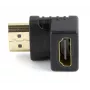 Adaptador HDMI GEMBIRD A-HDMI90-FML, HDMI a HDMI, adaptador en ángulo recto de 90°, negro