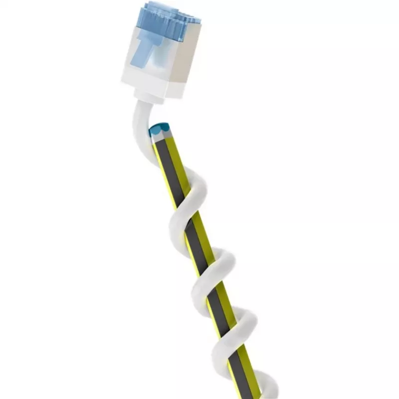 Goobay Cable de red CAT 6A ultra flexible fino U/UTP blanco - conector extra corto (74285)