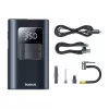 Baseus PrimeTrip VA1 inflador de neumáticos portátil, 75 W, 2 en 1 con linterna y power bank de 6000 mAh, negro