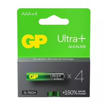 Pilas alcalinas LR03/AAA GP ULTRA+ pack de 4