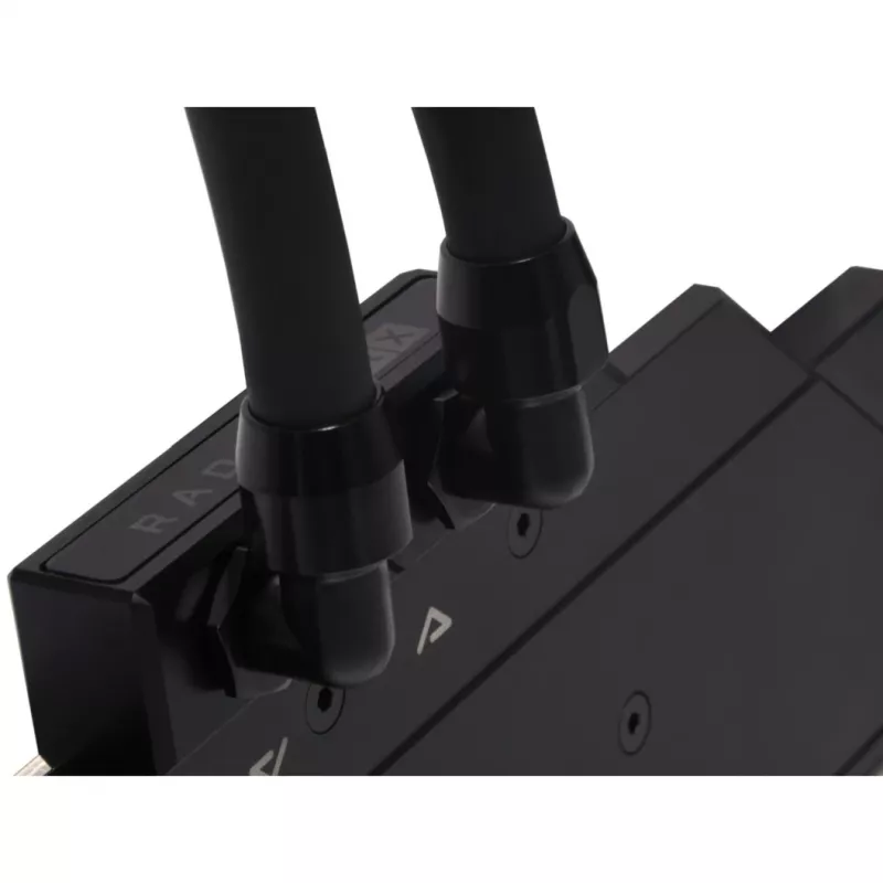 Racor roscado Alphacool HF TPV metal - 90° giratorio 12,7/7,6 mm - negro (17455)