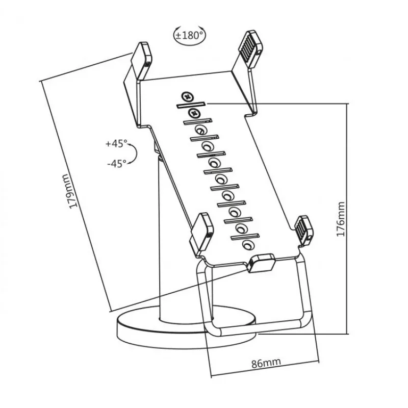 Soporte para tarjetas de crédito Sbox POS SWIWEL PTM-03