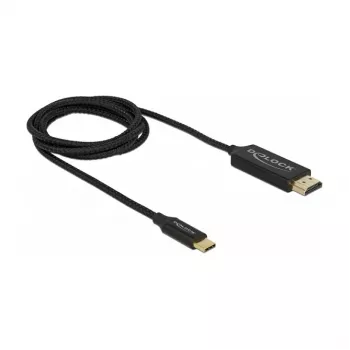 Adaptador de cable de vídeo DeLOCK 84904 USB Type-C a HDMI 1 m negro