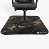 Alfombrilla Arozzi Zona Square — Negro/Oro, alfombrilla protectora para silla y suelo, forma cuadrada