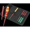 Wera 05006603001 Kraftform Kompakt VDE 7 extra slim 1 Tool Finder juego de destornilladores, 7 piezas, portapuntas intercambiables 817 VDE Kraftform + 6 hojas intercambiables VDE extra finas, IEC 60900, con bolsa de cinturón