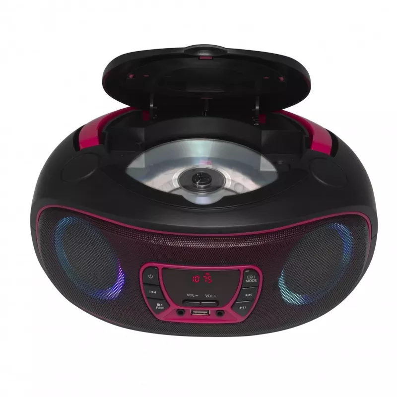 Denver TCL-212BT PINK reproductor de CD portátil negro, rosa