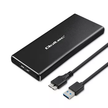 Carcasa para SSD M.2 SATA QOLTEC 51854 USB 3.0 sin herramientas