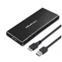 Carcasa para SSD M.2 SATA QOLTEC 51854 USB 3.0 sin herramientas