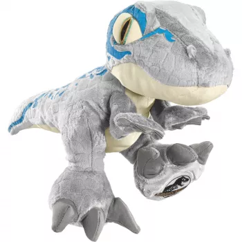 Jurassic World, Blue, peluche gris/azul, 30 cm