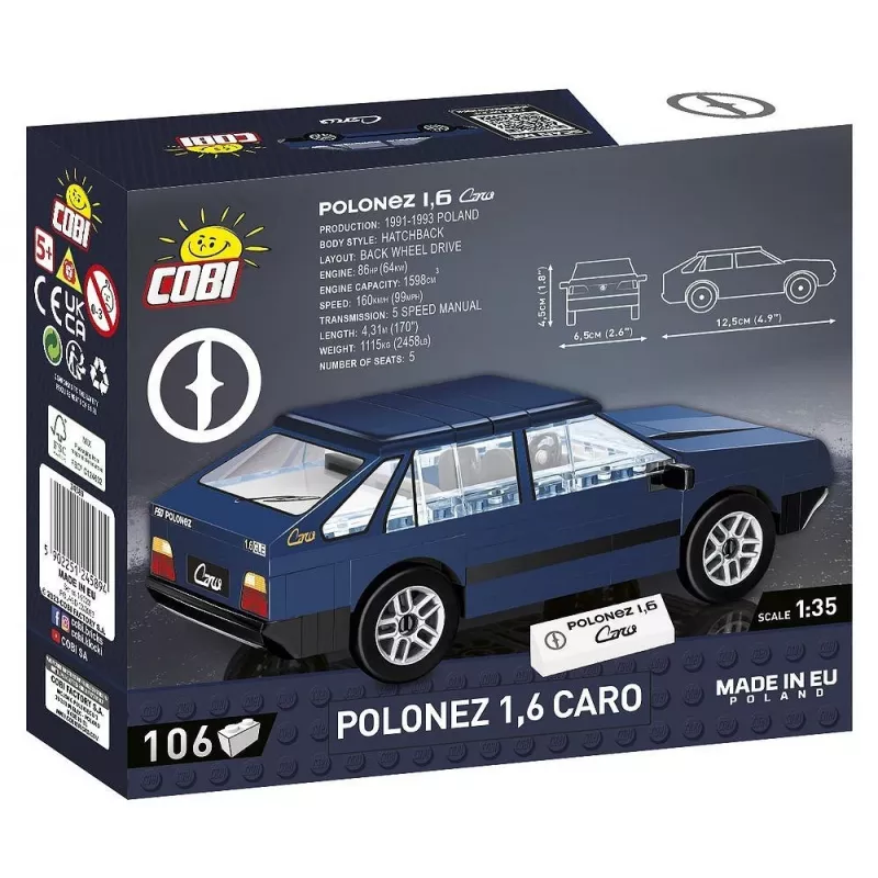 Maqueta Cobi Polonez 1,6 Caro – Escala/modelo no indicado, set de construcción de plástico, MPN 24589