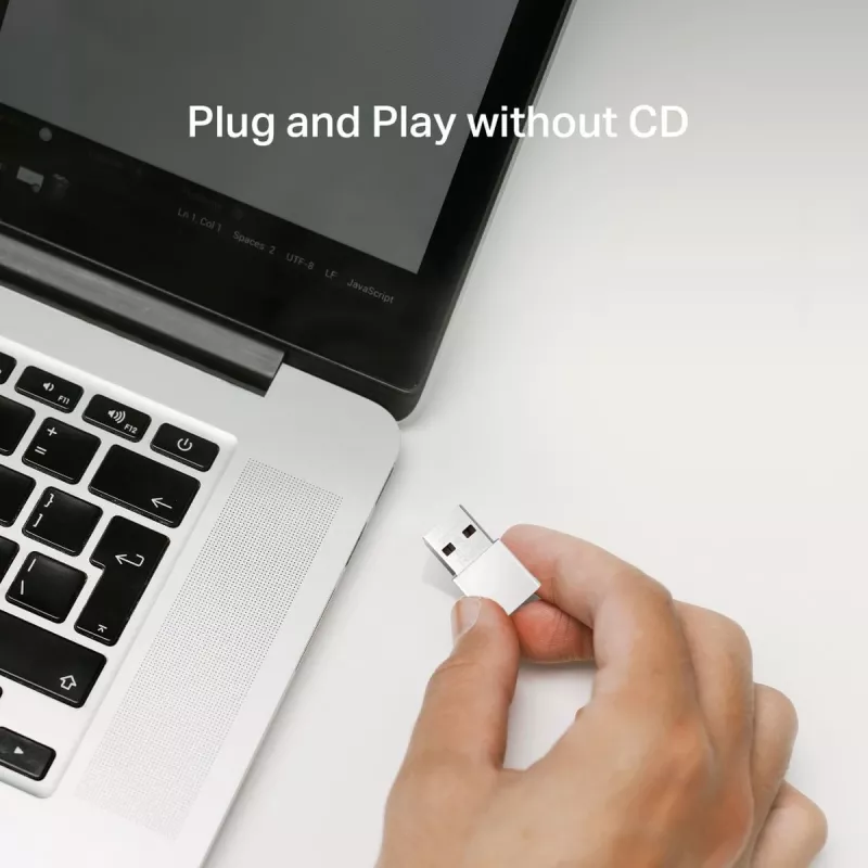 Adaptador USB de red MERCUSYS MA30N — Wi-Fi de doble banda (2,4/5 GHz), 400/867 Mbit/s, USB 2.0, antena interna, blanco
