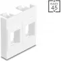 Marco de módulo de pared DELOCK Easy 45, 2 soportes Keystone, 45×45 mm