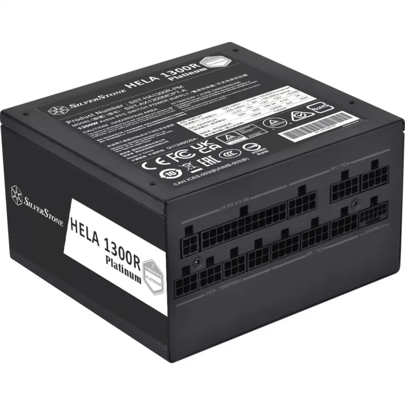 SST-HA1300R-PM 1300W, fuente de alimentación para PC negra, 9x PCIe, gestión de cables, 1300 Watt