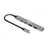 Hub USB Port Designs 900163 Type-C 5000 Mbit/s Plata