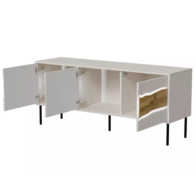 Mueble TV Cama INSERTO 3D 143.5x40x61.5 cashmere + LED