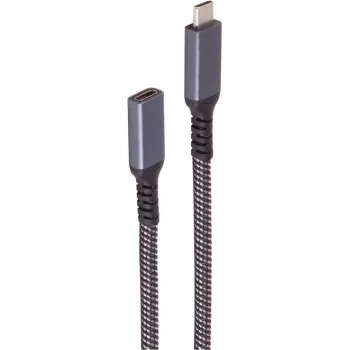 shiverpeaks®-BASIC-S--cable alargador USB-C, 3.2, PD, textil, 0,5 m (BS14-74003)