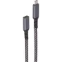 shiverpeaks®-BASIC-S--cable alargador USB-C, 3.2, PD, textil, 0,5 m (BS14-74003)