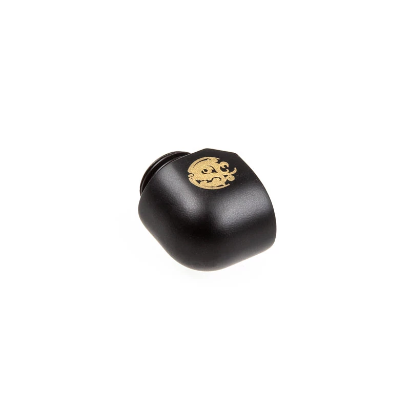 BitsPower adaptador angular 1/4 pulgadas BSPP conector hembra a rosca BSPP de 1/4 pulgadas — Carbon Black (BP-CBWP-C39)