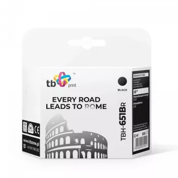 Tinta para HP DJ 5575 TBH-651BR negro reacondicionada