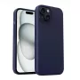 Funda protectora Aukey PC-GJ10B para iPhone 15 Plus, azul tormenta, protección fina de bordes y parte trasera