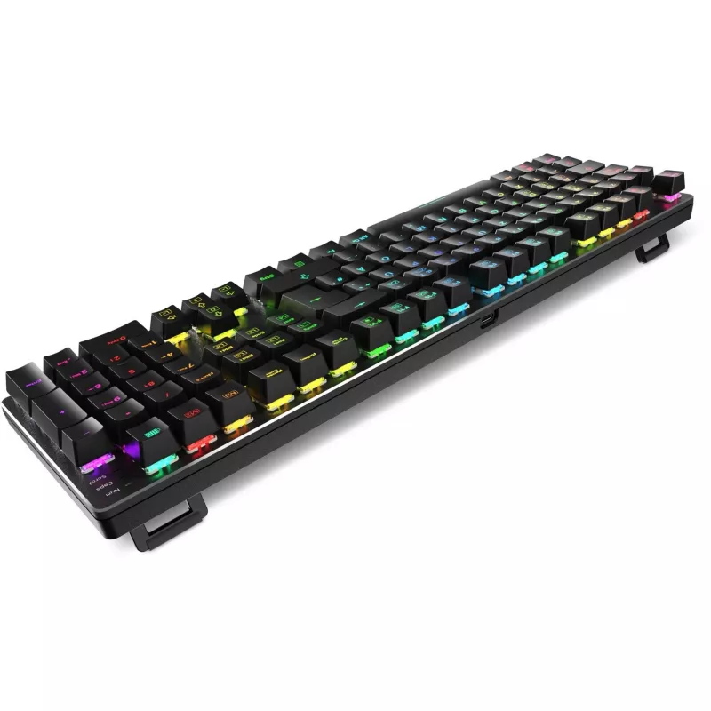 SKILLER SGK36W, Teclado gaming negro, Distribución DE, Huano Red