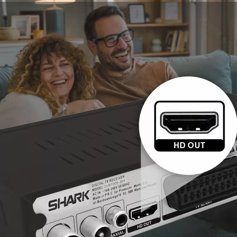Sintonizador de TV digital MANTA DVBT005-SH DVB-T/T2 compatible con HEVC