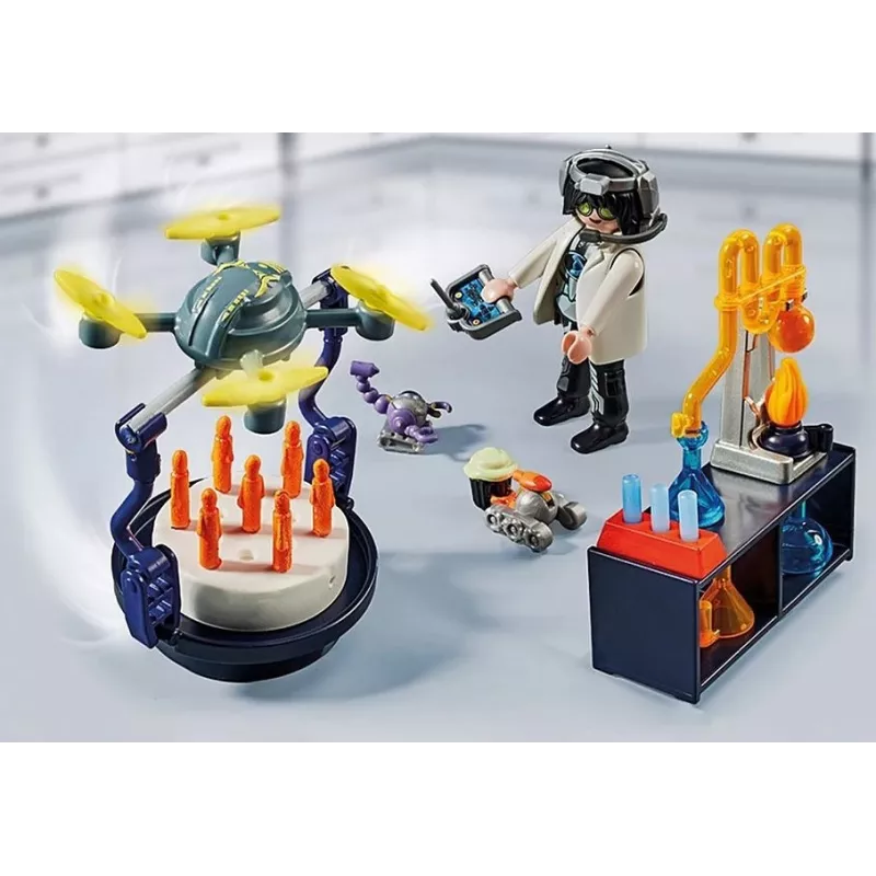 Playmobil 71450 My Life: Investigador con robots – Fiesta científica en el laboratorio con dron de transporte y robots – Divertido artículo de juego de rol imaginativo