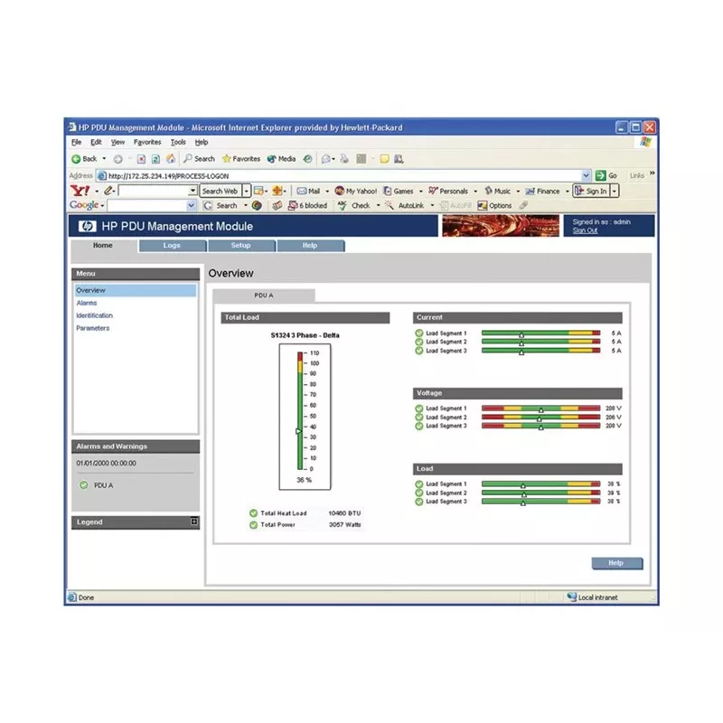 HPE PDU Management Module para PDU monitorizada