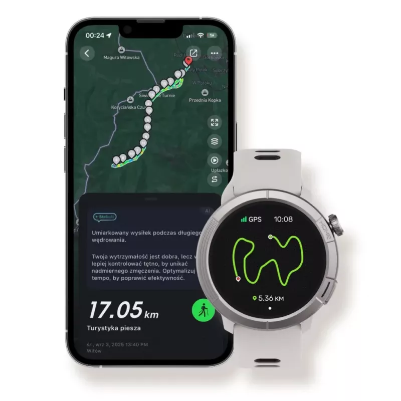 Smartwatch Stelio Activ Pro GPS modelo STSWA102TN, caja de titanio de 46 mm