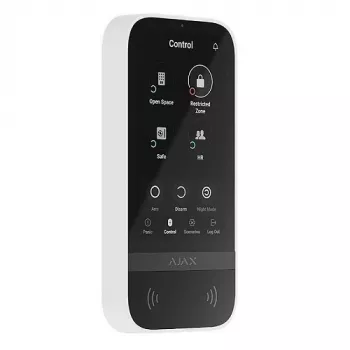 Panel de control Ajax KeyPad TouchScreen RF blanco con batería