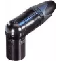 Conector XLR macho Neutrik, acodado, número de polos: 3, negro, NC3MRX-B, 1 ud. (NC3MRX-B)