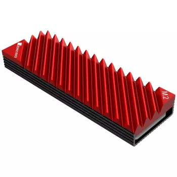 Disipador/refrigerador Jonsbo M.2-3 RED negro rojo 24,4 mm 73 mm 9,6 mm