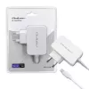Qoltec 51039 adaptador de corriente 65 W USB-C PD, 5–20,3 V, 2–3,25 A, cable USB-C integrado, blanco