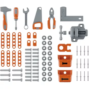 Banco de trabajo de juguete infantil SMOBY Black & Decker modelo 2025 con herramientas y accesorios
