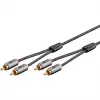 Goobay 65295. Conexión 1: 2 x RCA, conector 1 sexo: macho, conexión 2: 2 x RCA, conector 2 sexo: macho, material del cable:
